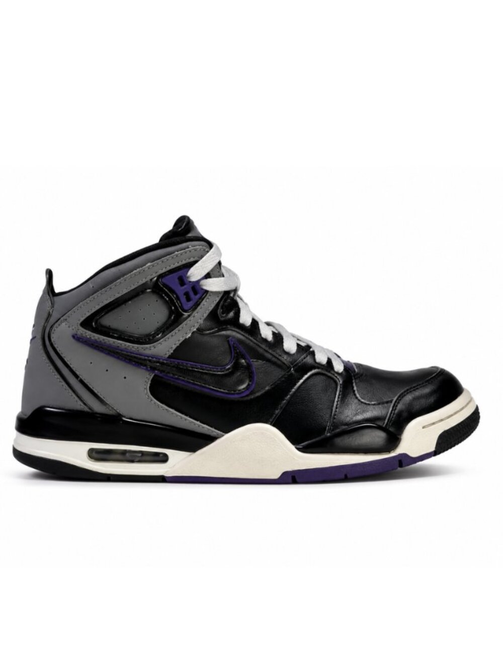 Nike Air Flight Falcon Mid-Top Basketball Sneakers Gray/Purple/Black 397204-010